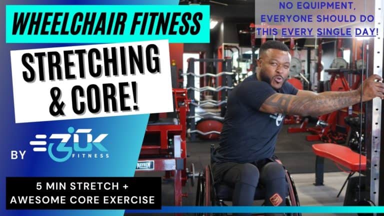 Wheelchair core workout using your chair! (+everyday stretch routine)