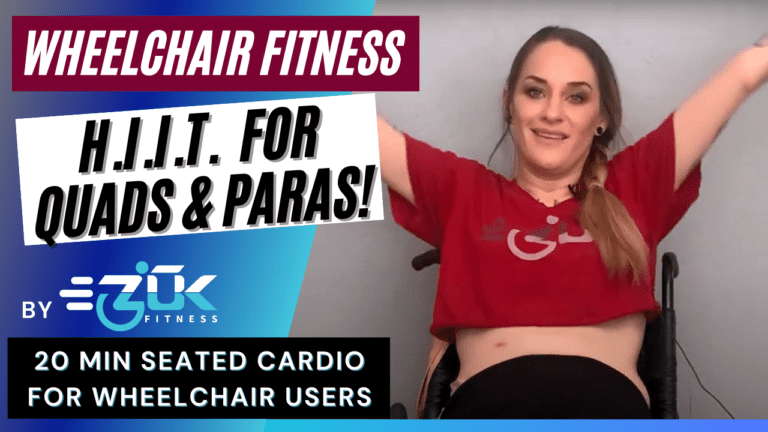 H.I.I.T. workout for quads and paras! (seated CARDIO for wheelchair users)